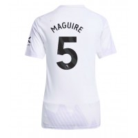 Stroje piłkarskie Manchester United Harry Maguire #5 Koszulka Wyjazdowej dla damskie 2025-26 Krótki Rękaw